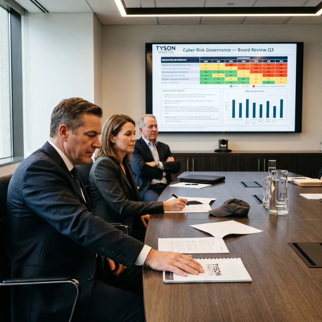 Bank board directors in cybersecurity training session