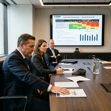 Bank board directors in cybersecurity training session