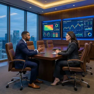 Board governance consulting session for financial technology executives