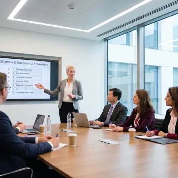 Advisor presenting a structured due diligence process