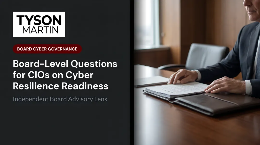 Board-Level Questions for CIOs on Cyber Resilience Readiness