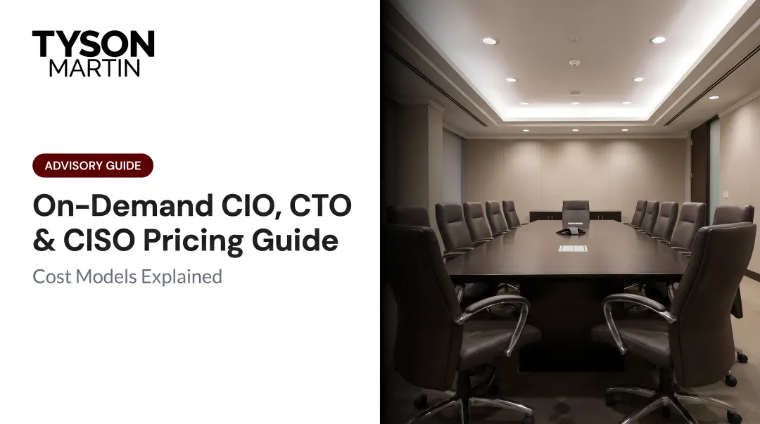 On-Demand CIO, CTO &amp; CISO Pricing Guide: Cost Models Explained
