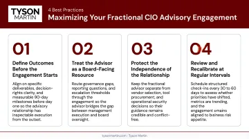 Four best practices for maximizing fractional CIO advisory engagement value