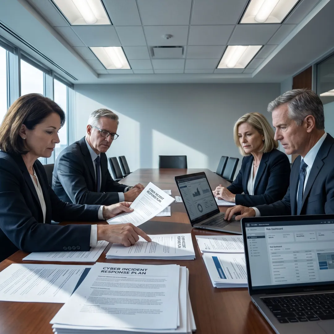 Cyber crisis advisory meeting with executives