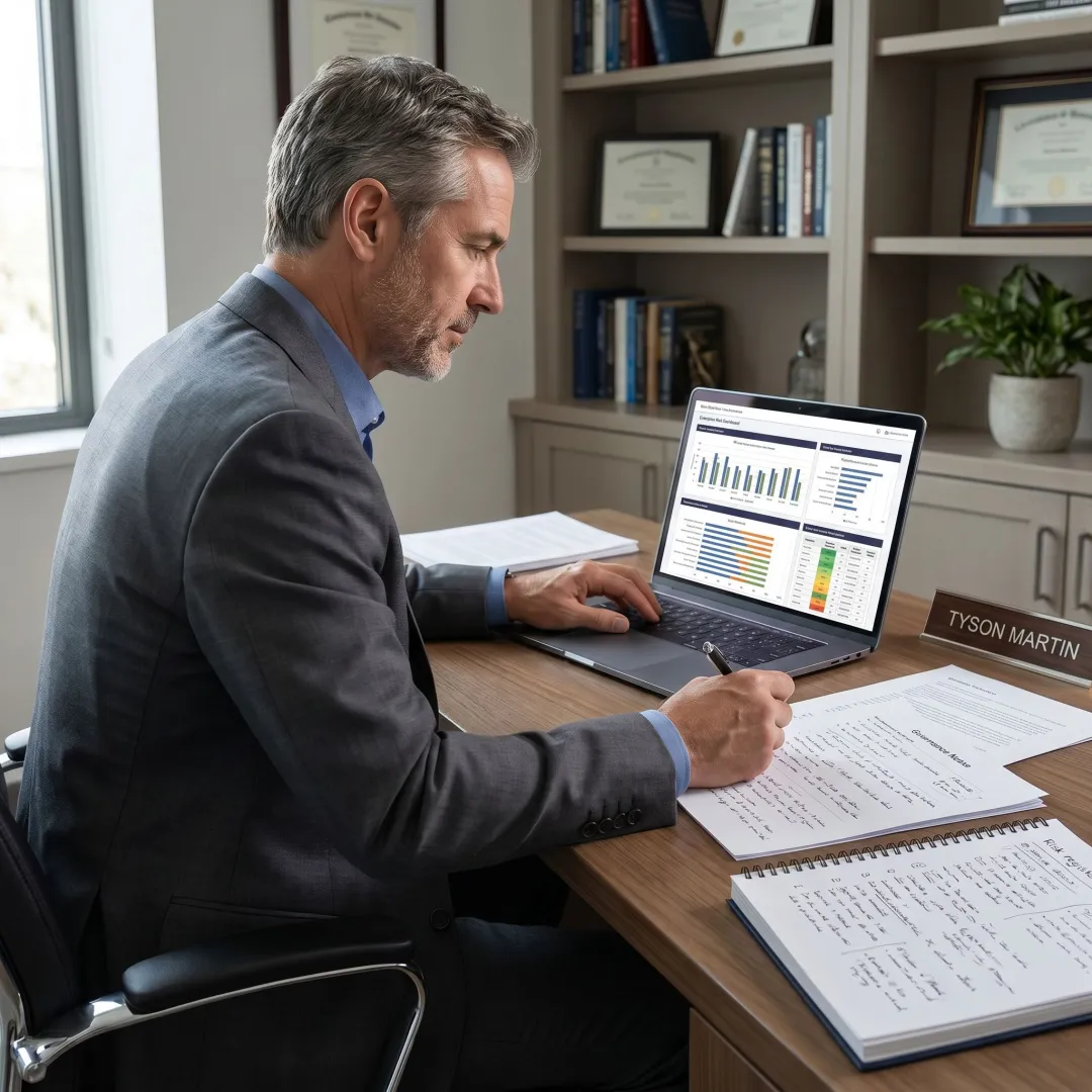 Executive advisor building board risk reporting dashboard