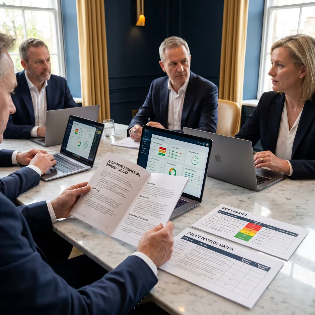 AI governance framework meeting for public services