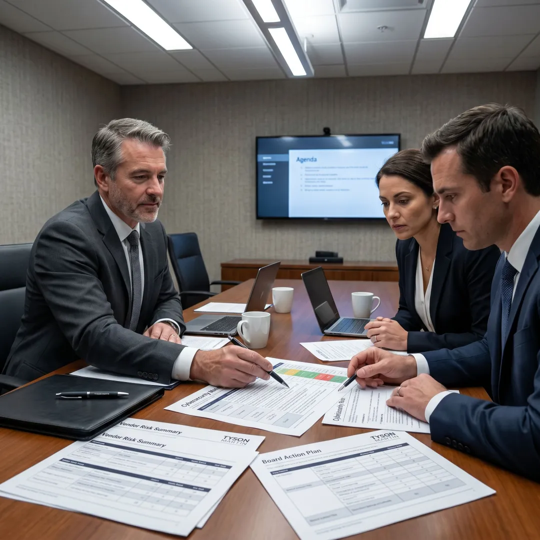 Cybersecurity advisor leading executive risk assessment process