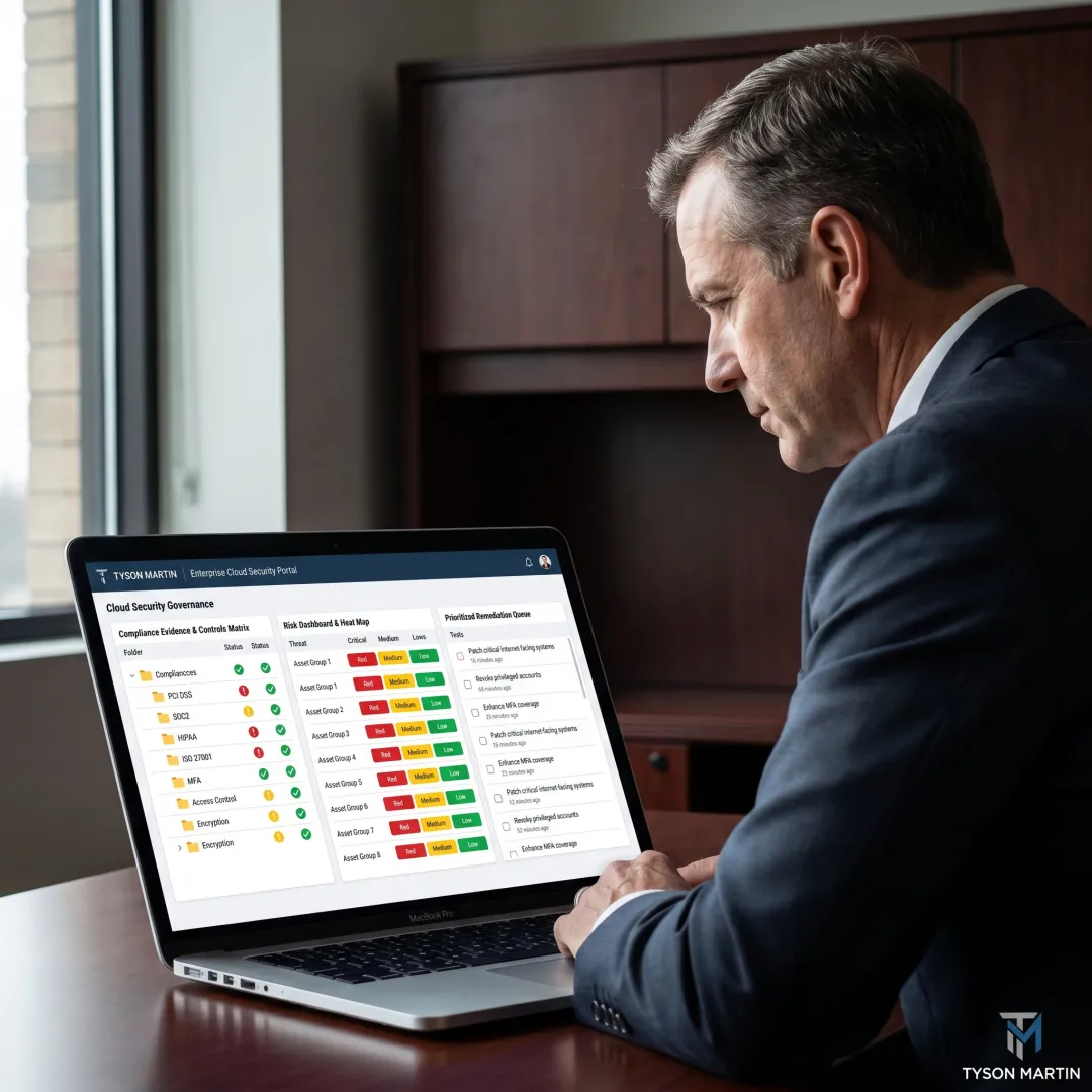 Cloud security control assessment dashboard