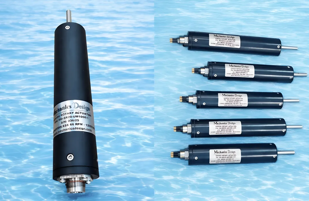Compact BLDC linear actuator mounted on ROV manipulator arm for subsea inspection