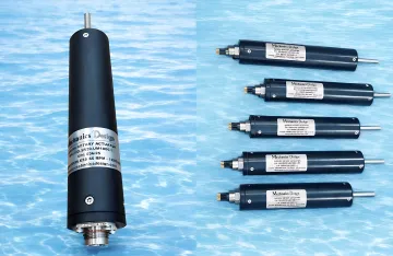 Compact BLDC linear actuator mounted on ROV manipulator arm for subsea inspection