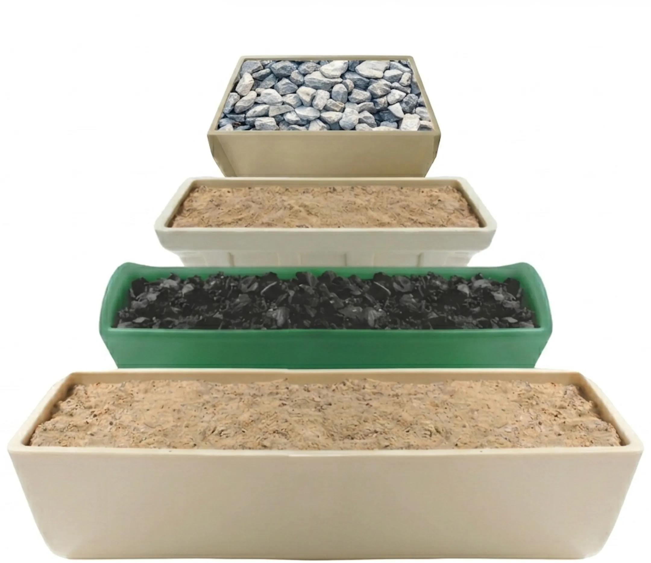 Industrial bucket chain elevator handling bulk material