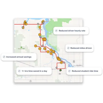 School bus routing software dashboard for transportation teams
