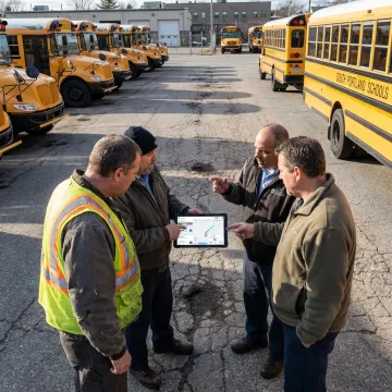School bus transportation management dashboard