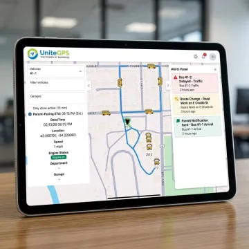 Real-time school bus tracking dashboard