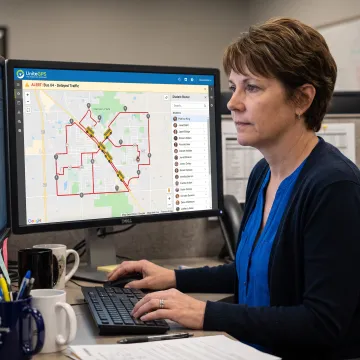 Dispatcher using integrated school bus transportation software