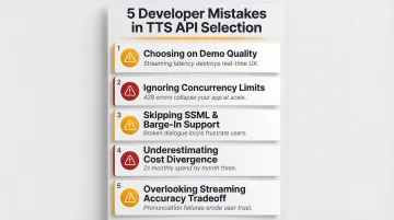 Five common TTS API integration mistakes developers make in voice AI builds