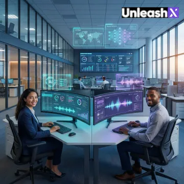 AI voice agent handling enterprise contact center calls autonomously