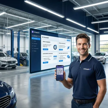 AI agent sending service reminders and upsell messages to car dealership customers