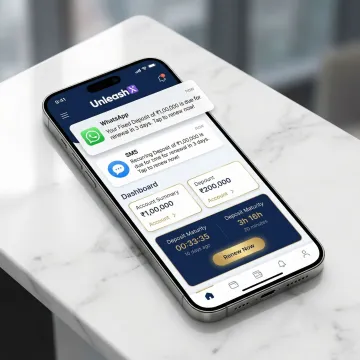AI agent sending FD and RD renewal reminders to banking customers via mobile