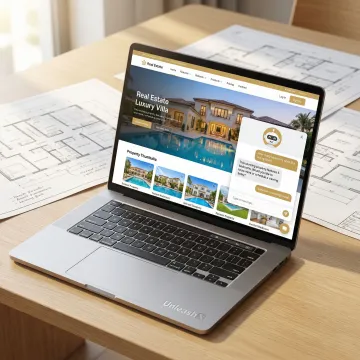 AI chatbot interface on a real estate website showing property inquiry conversation