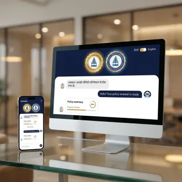 IRDAI-compliant AI platform interface showing insurance customer communication workflows