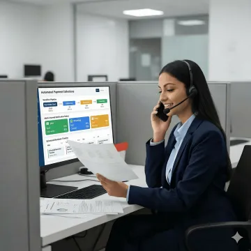 AI-powered automated payment collection and reminder dashboard interface