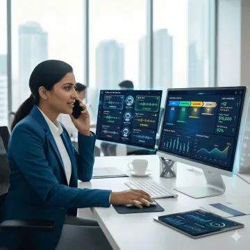 AI outbound dialer agent managing multiple automated sales calls simultaneously