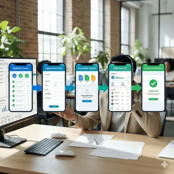 Step-by-step AI loan origination process for credit union small business lending