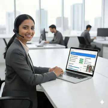 Automated lending AI agent assisting a borrower through loan application on a digital platform