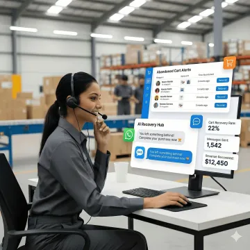 AI agent recovering abandoned shopping carts for an e-commerce store