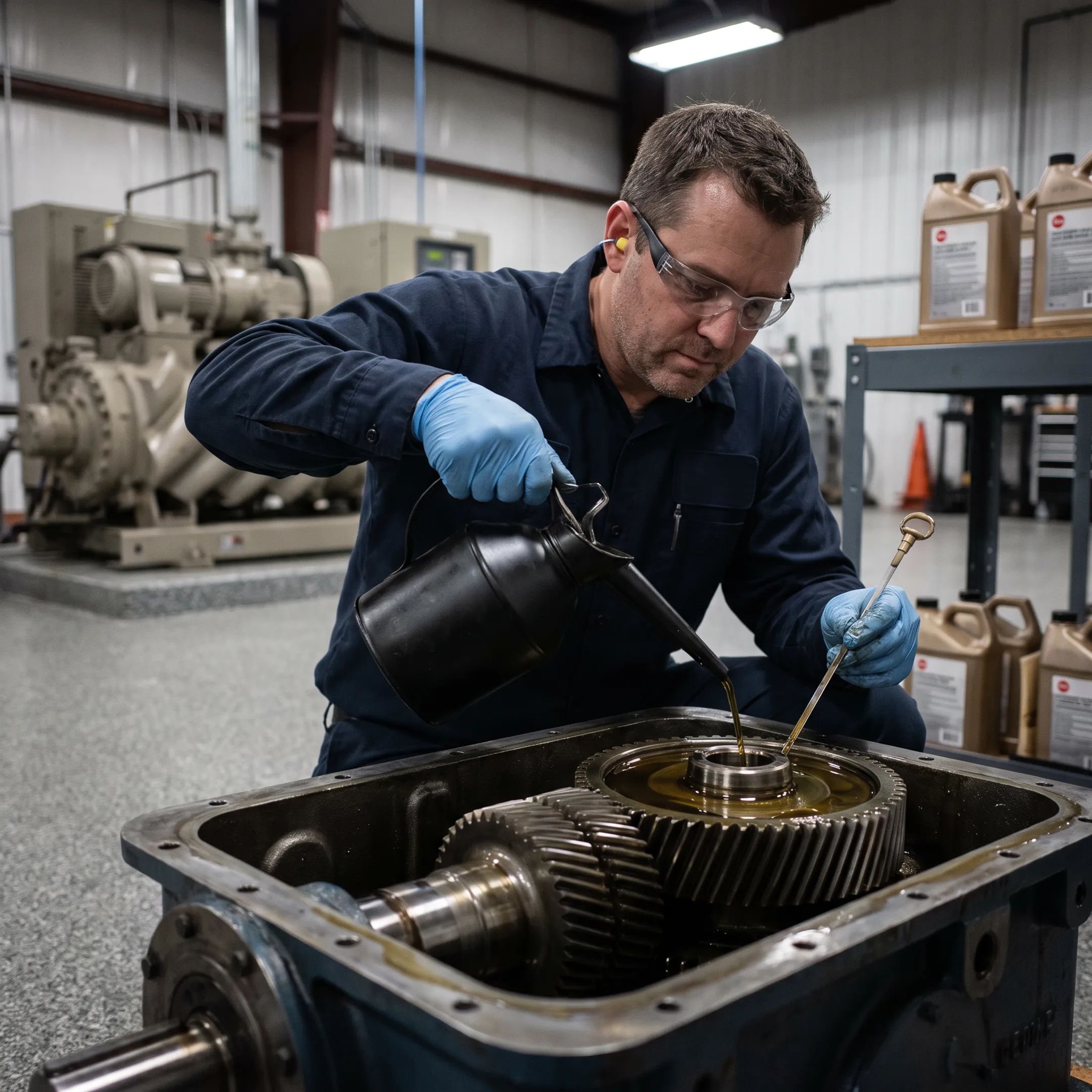 Industrial operations gear lubrication