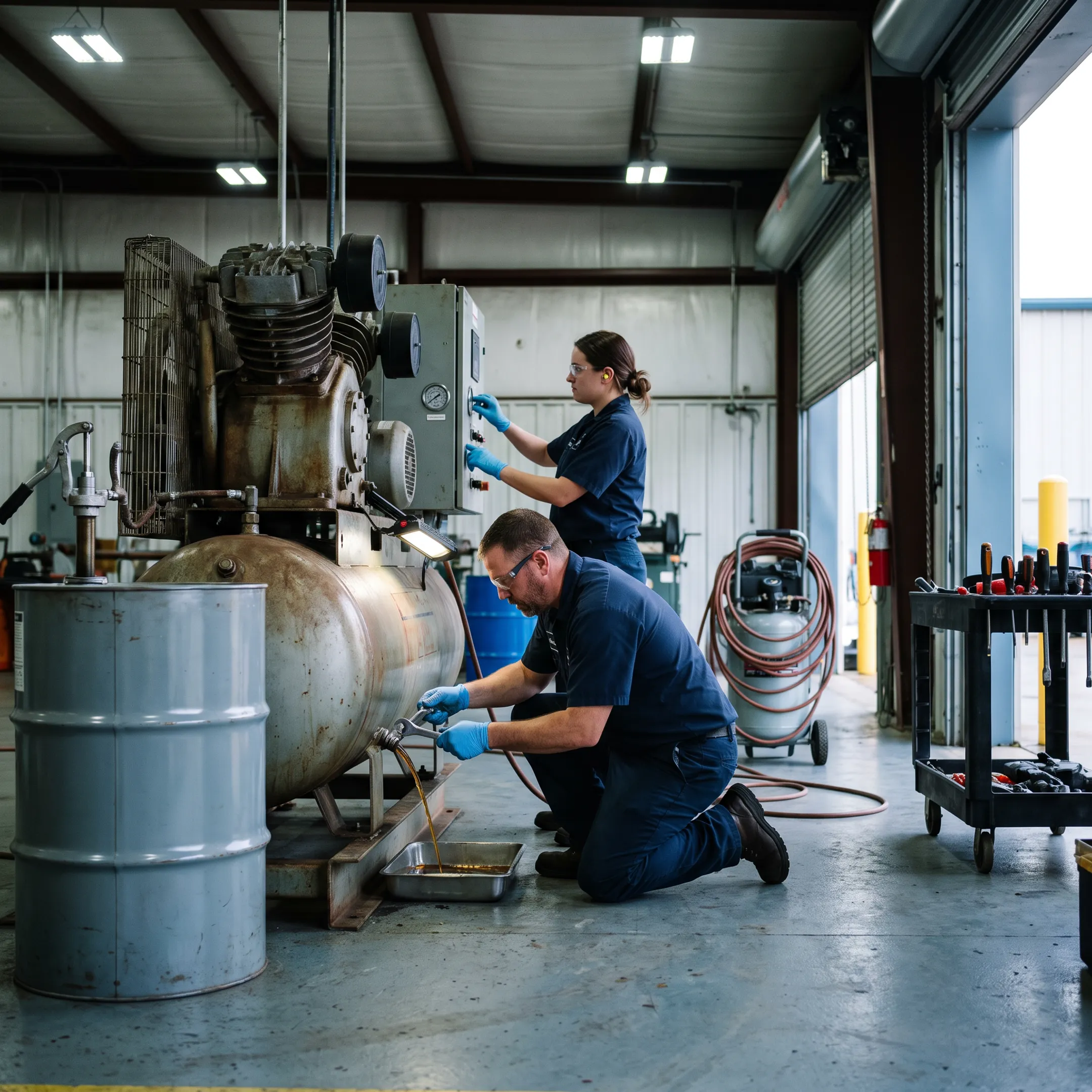 Industrial operations using bulk lubricant drums
