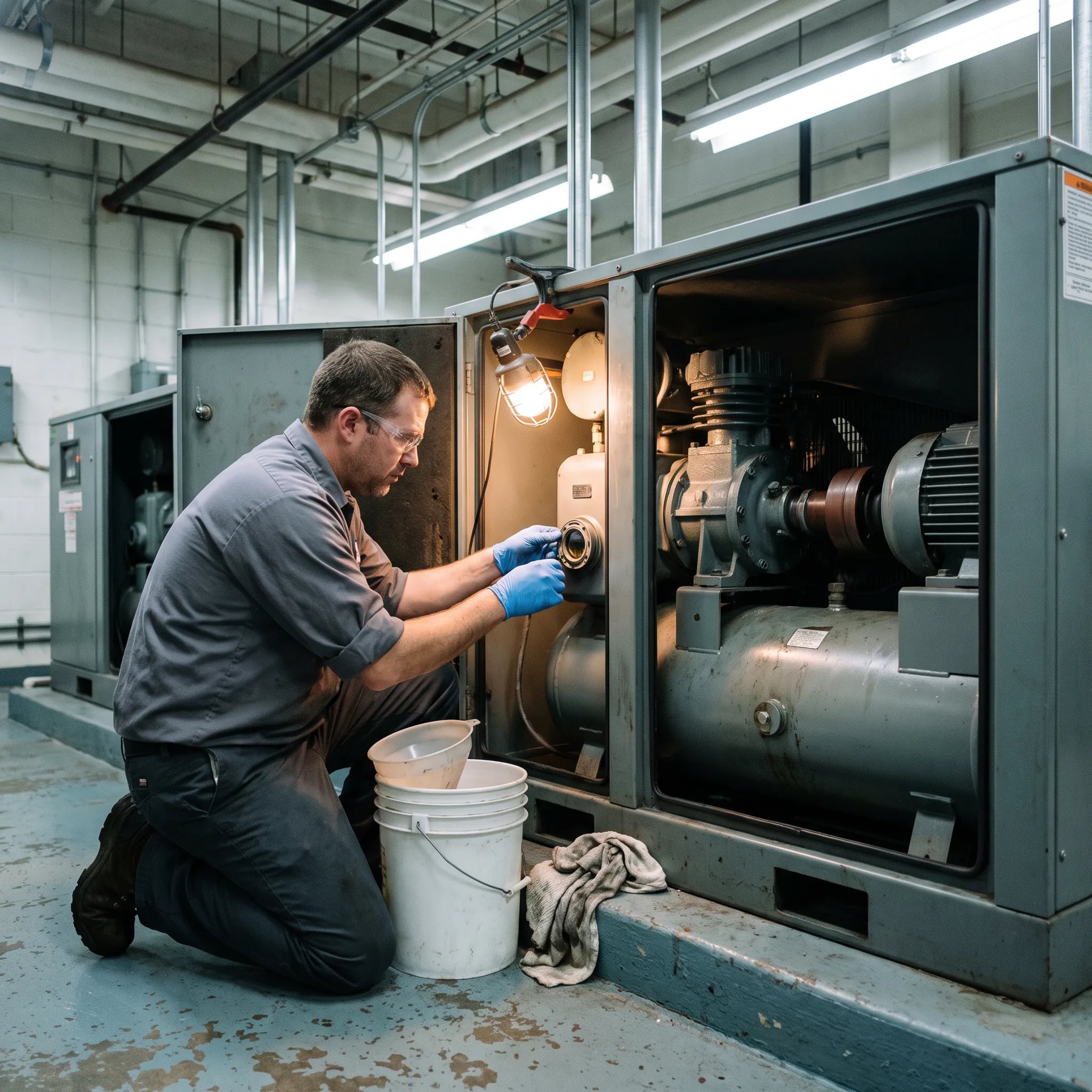 Commercial compressor maintenance