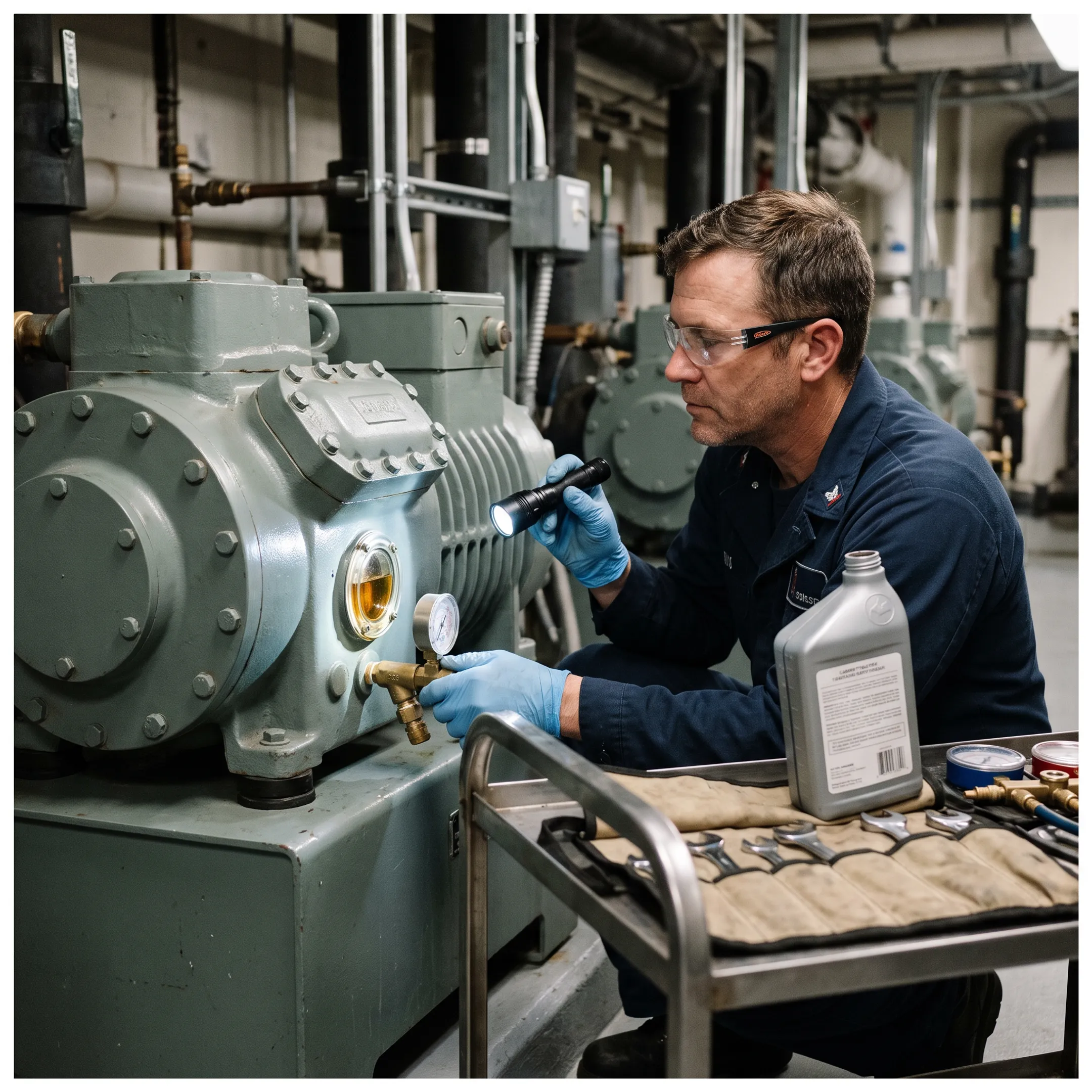 Refrigeration system compressor