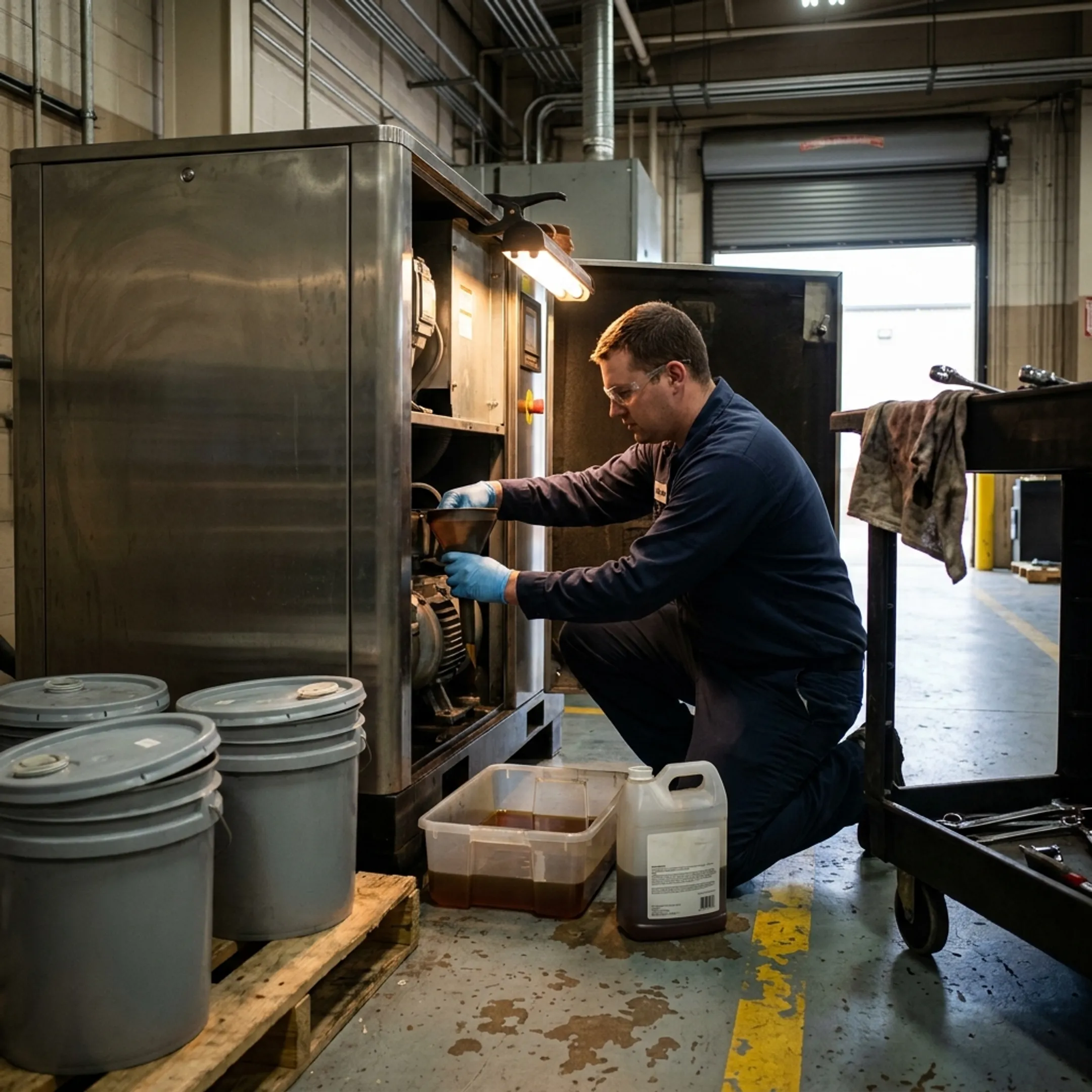 Commercial compressor maintenance