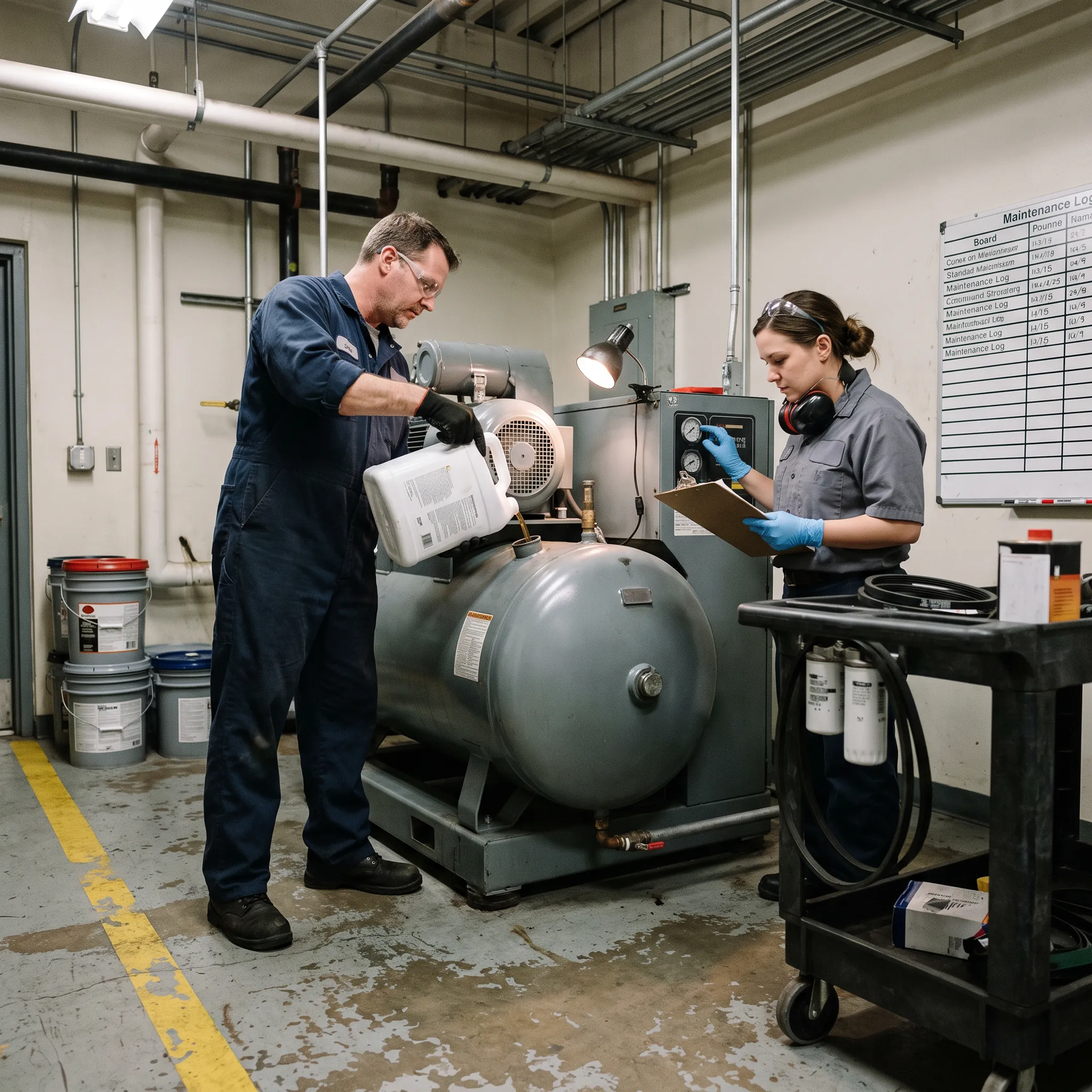 Industrial compressor operations