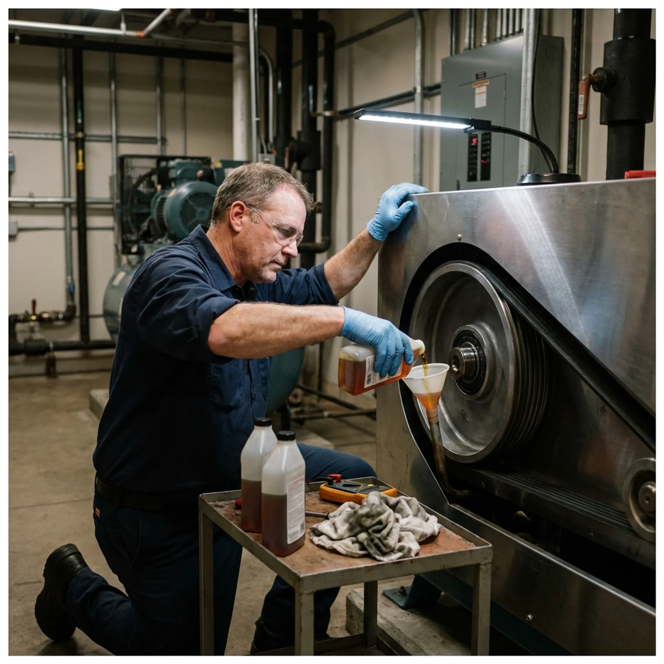 Commercial compressor maintenance