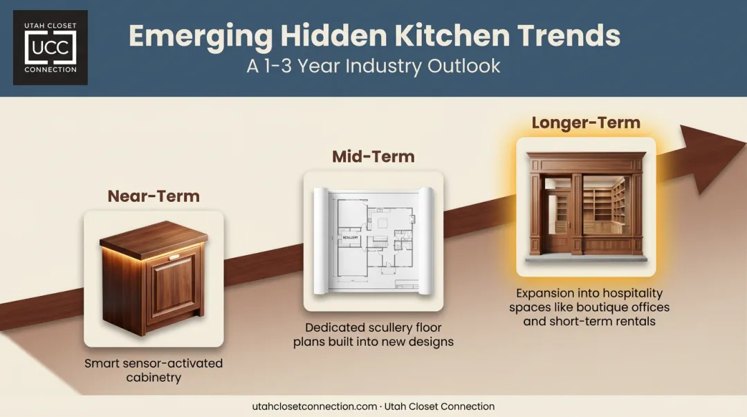 1 to 3 year hidden kitchen design trend timeline forecast