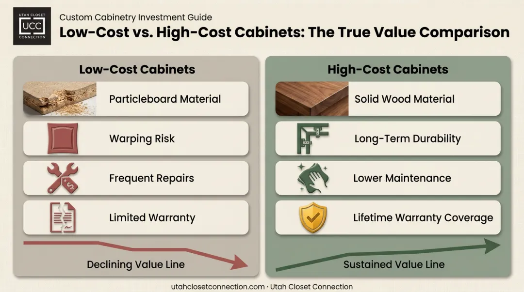 Low-cost versus high-cost cabinet durability and long-term value comparison