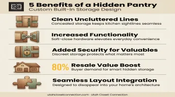 Five key benefits of hidden pantry kitchen storage design