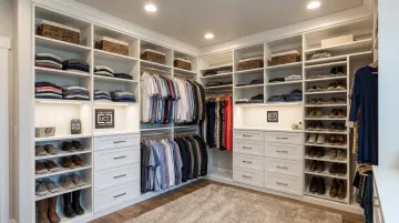 Utah Closet Connection custom closet system installed floor to ceiling in residential home