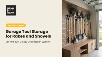 Garage Tool Storage for Rakes and Shovels