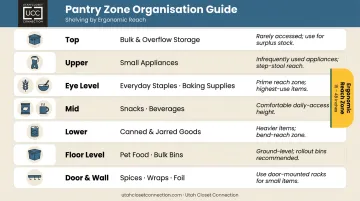 7 pantry zones framework shelf placement and organization layout guide