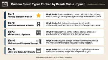 Custom closet types ranked by home resale value impact comparison chart