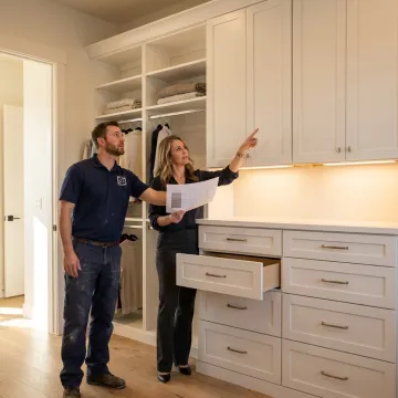 Custom closet installation process