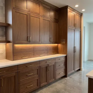 Custom kitchen cabinets in a finished home