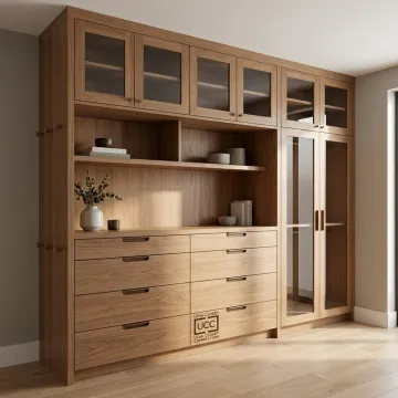 Custom built-in cabinetry in a finished home