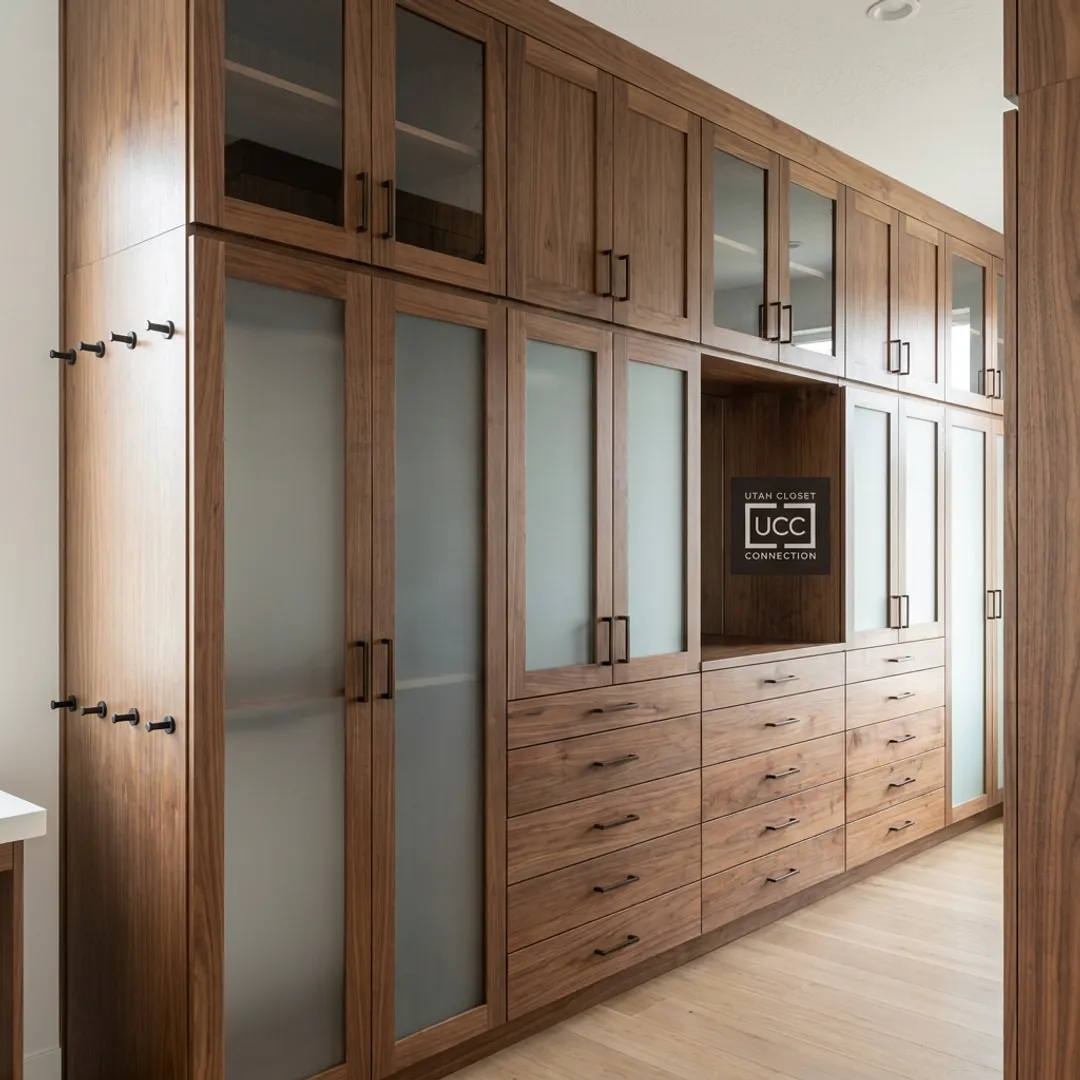 Custom cabinets in an organized Utah home