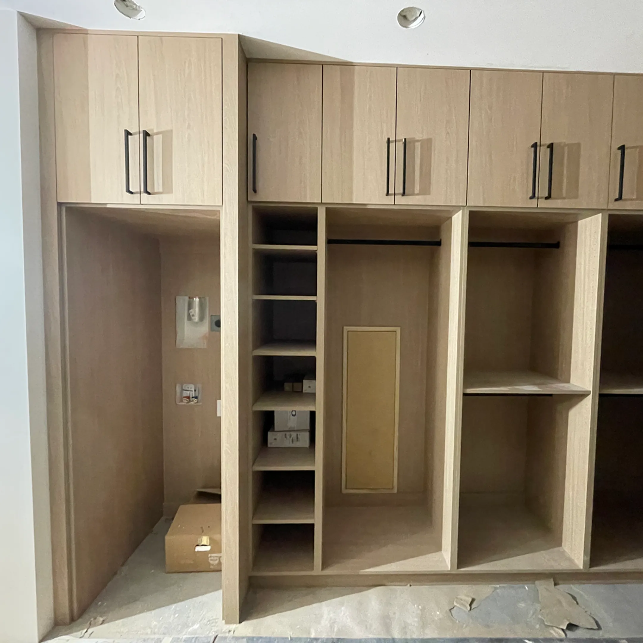 Designer planning a custom closet layout