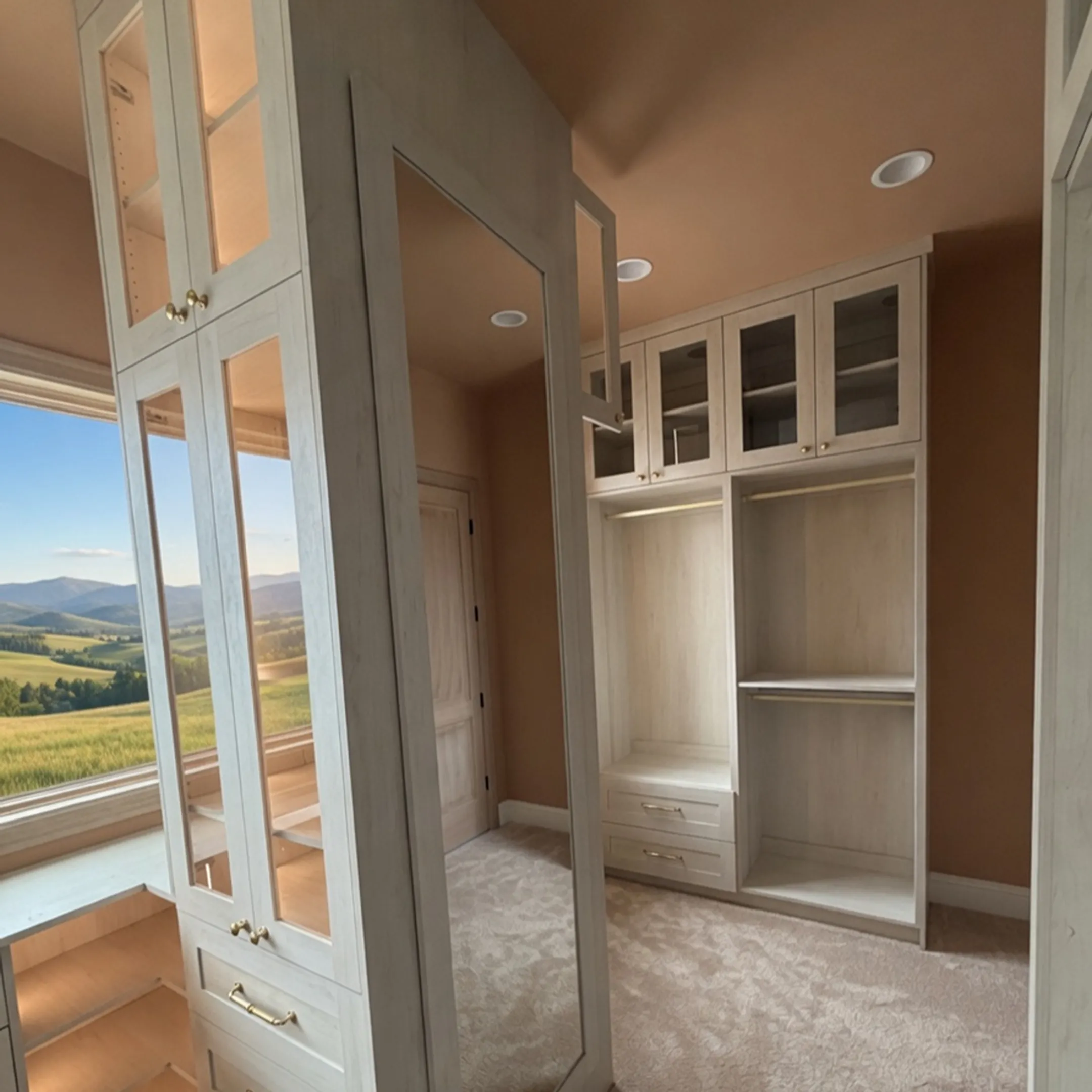 Designer measuring a walk-in closet